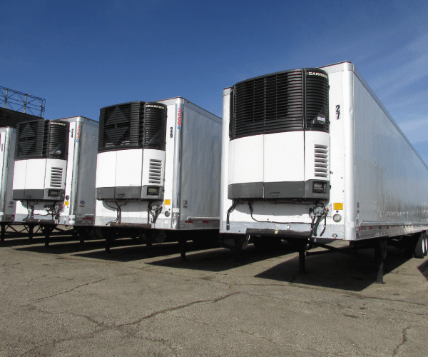 Trailers in Parking Lot