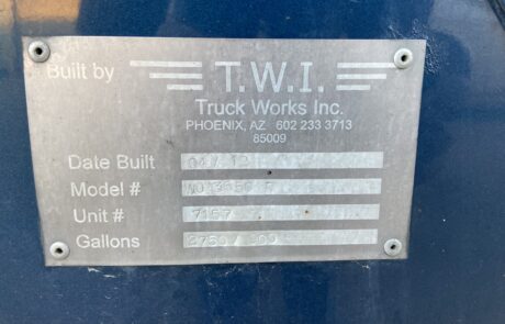 2012 TWI Tank Body